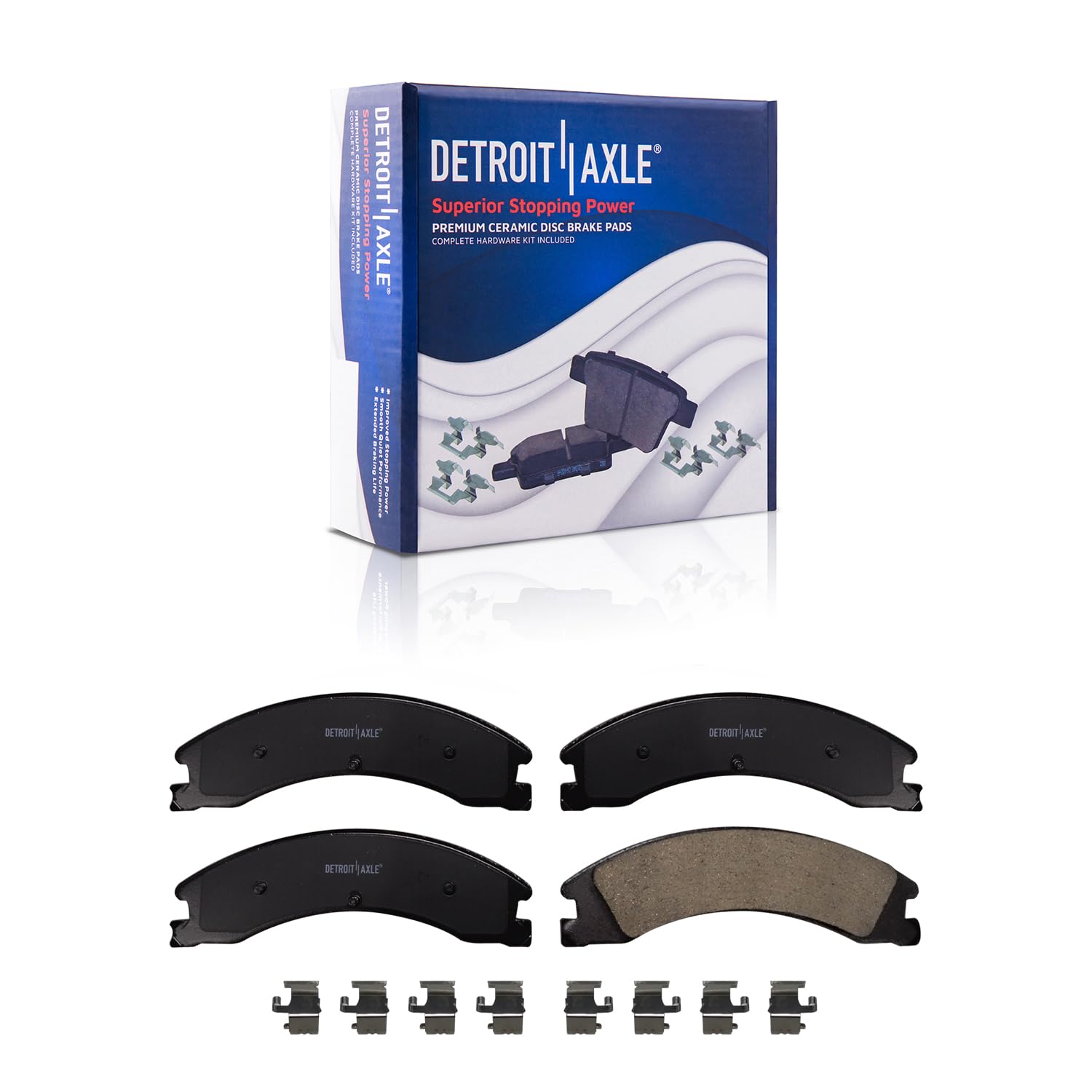Detroit Axle - Front  Rear Rotors Brake Pads for 2008-14 Ford E-450 Super Duty — image 7