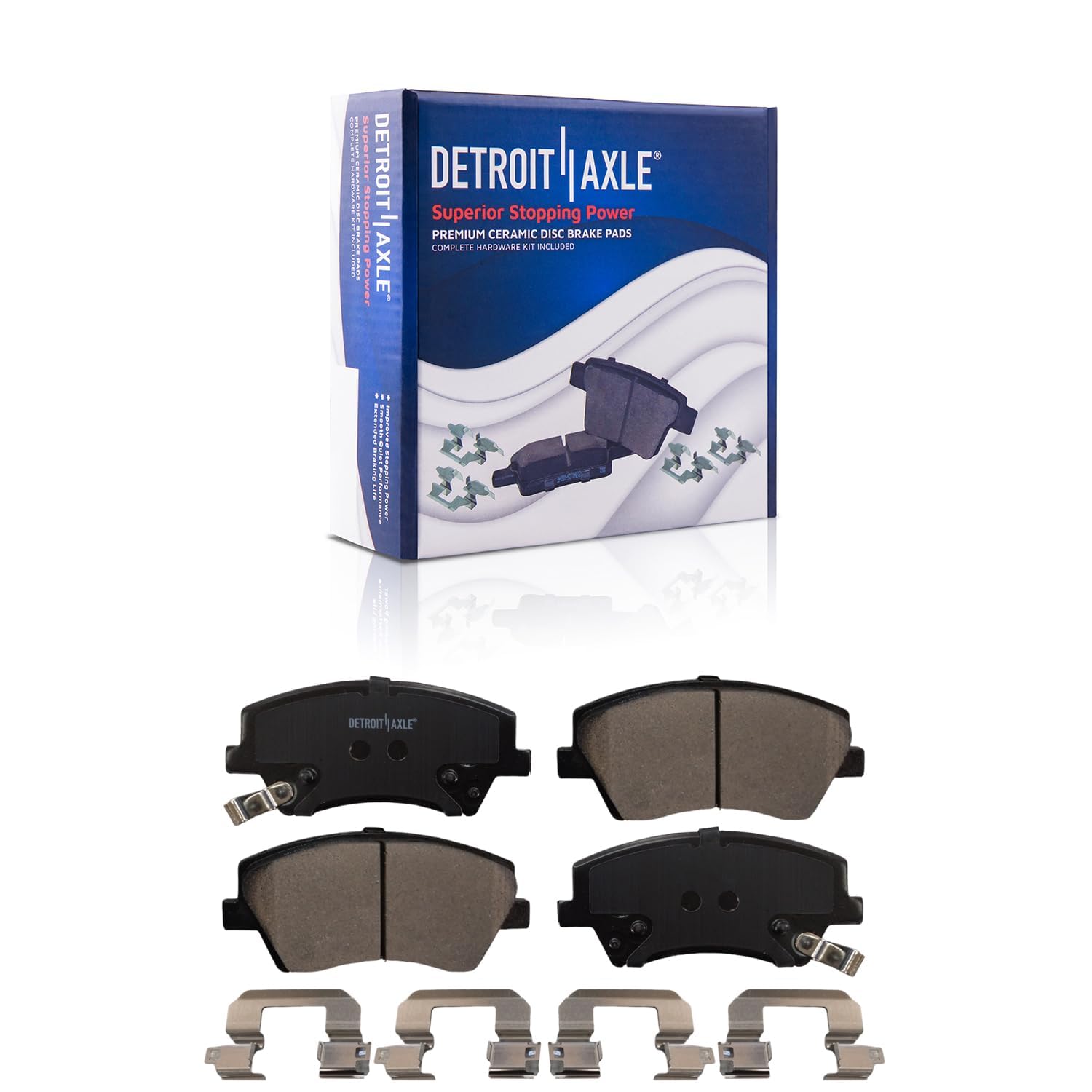 Detroit Axle - Front  Rear Rotors Ceramic Brake Pads for Hyundai Ioniq Kia Niro — image 6