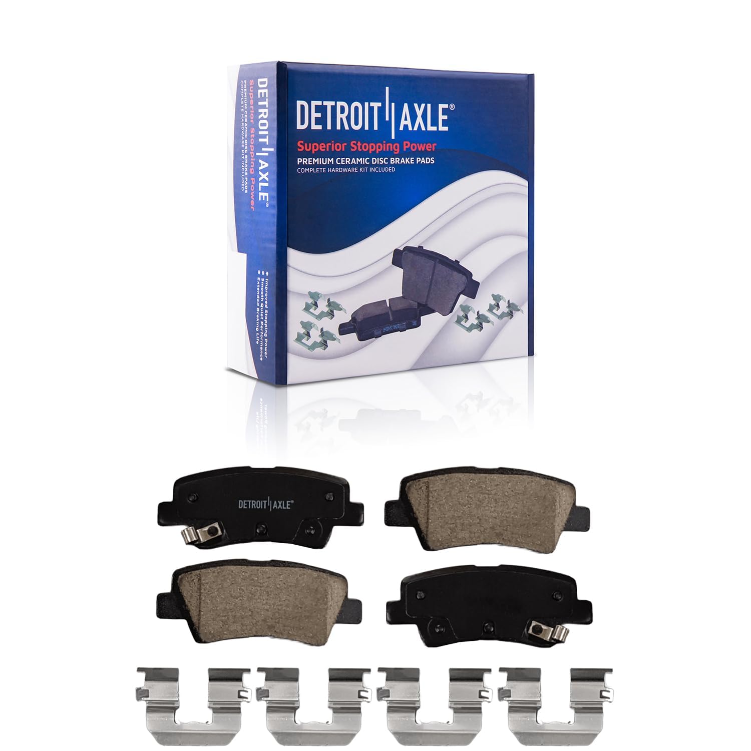 Detroit Axle - Front  Rear Drilled Rotors Brake Pads for Hyundai Ioniq Kia Niro — image 7