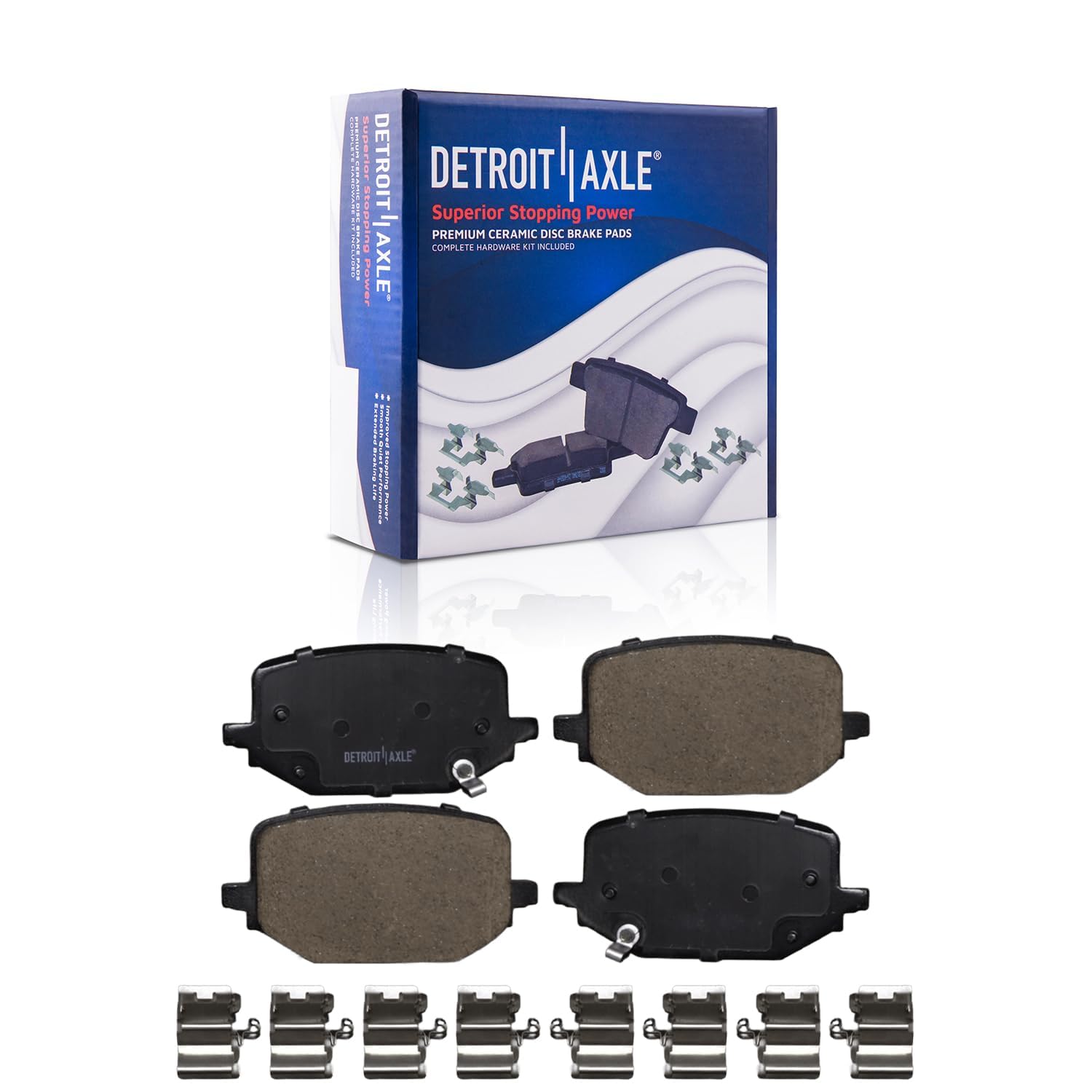 Detroit Axle - Front  Rear Rotors Ceramic Brake Pads for 20-23 Lincoln Aviator — image 7