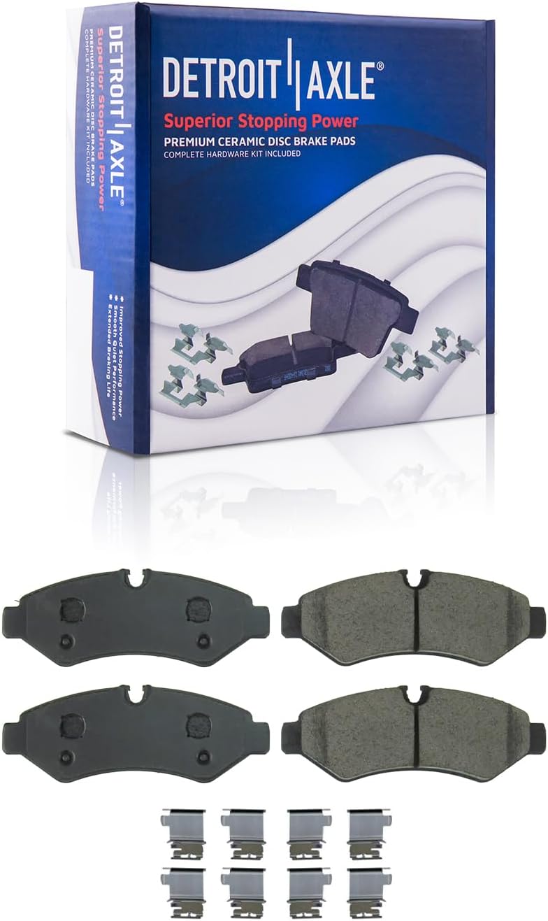 Detroit Axle - Front  Rear Rotors Brake Pads for 2019-2020 Benz Sprinter 2500 — image 7