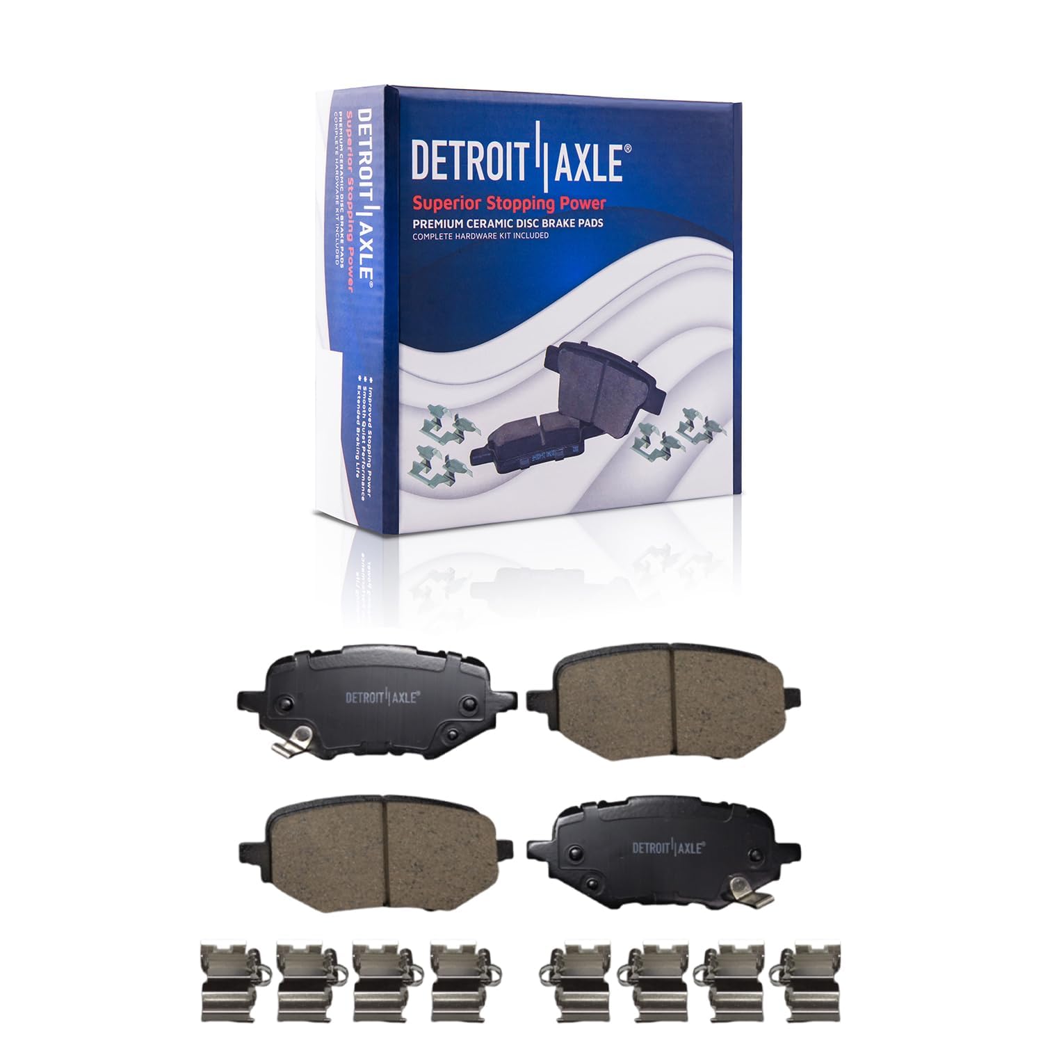 Detroit Axle - Front  Rear Disc Rotors Brake Pads for 2017-2021 Honda Clarity — image 7
