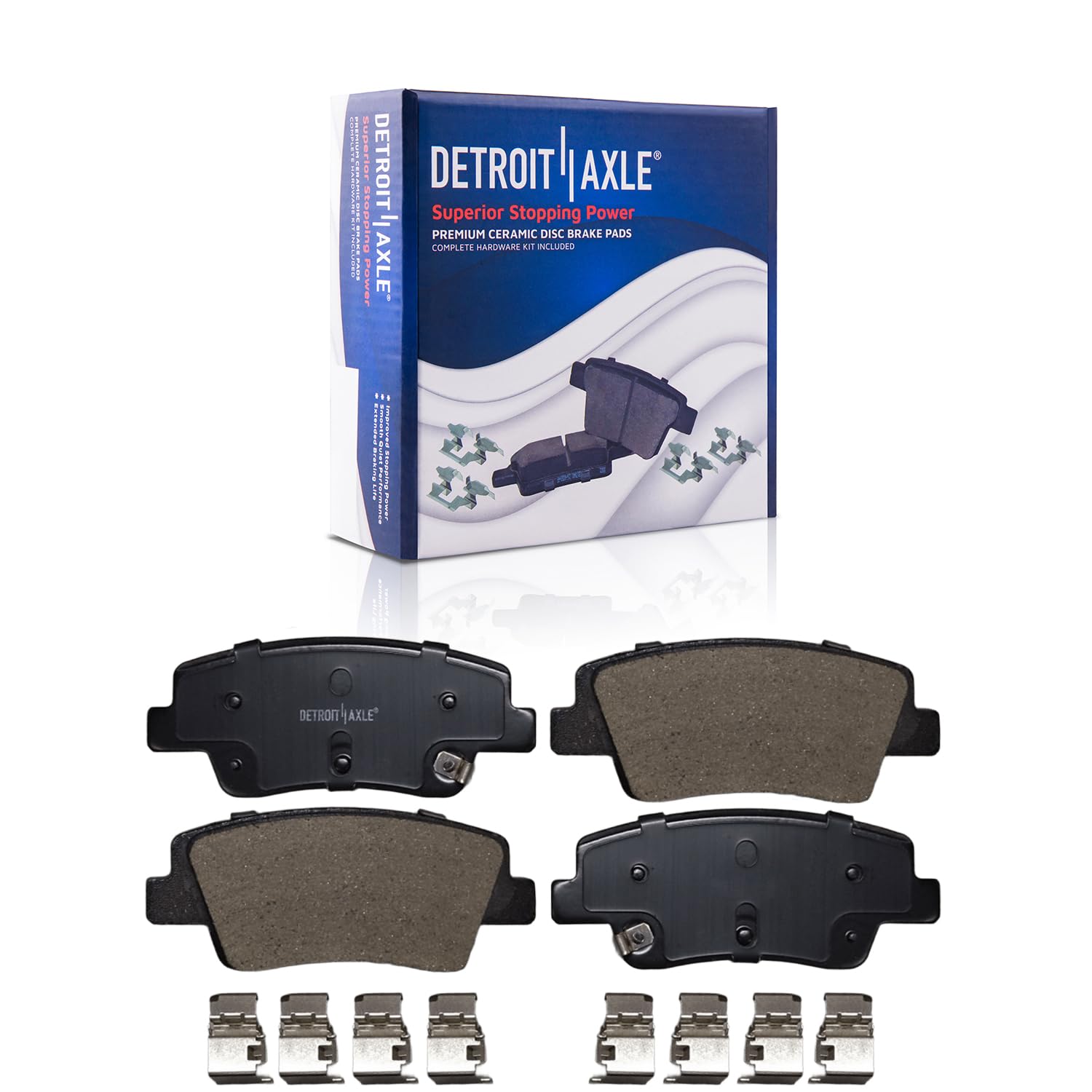 Detroit Axle - Front  Rear Rotors Ceramic Brake Pads for 2021-2022 Genesis G80 — image 7