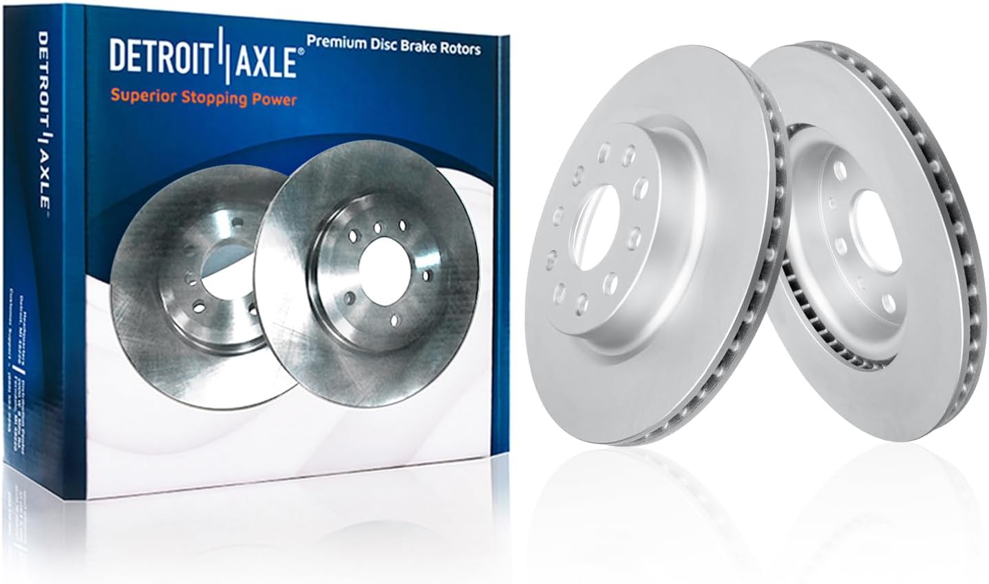 Detroit Axle - Front  Rear Rotors Ceramic Brake Pads for 2018-23 Jeep Wrangler — image 4