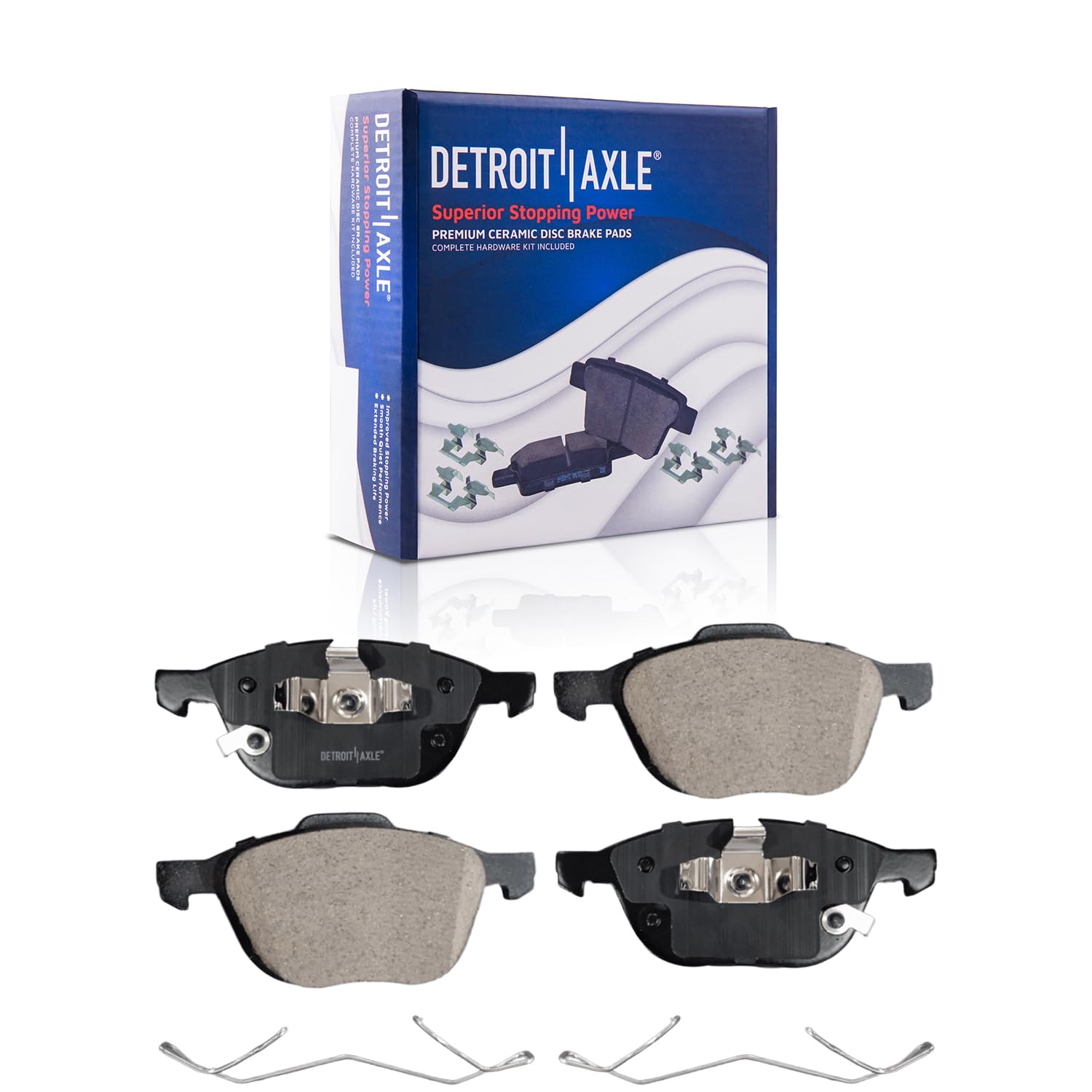 Detroit Axle - AWD Front  Rear Disc Rotors Brake Pads for 18-22 Ford Ecosport — image 6