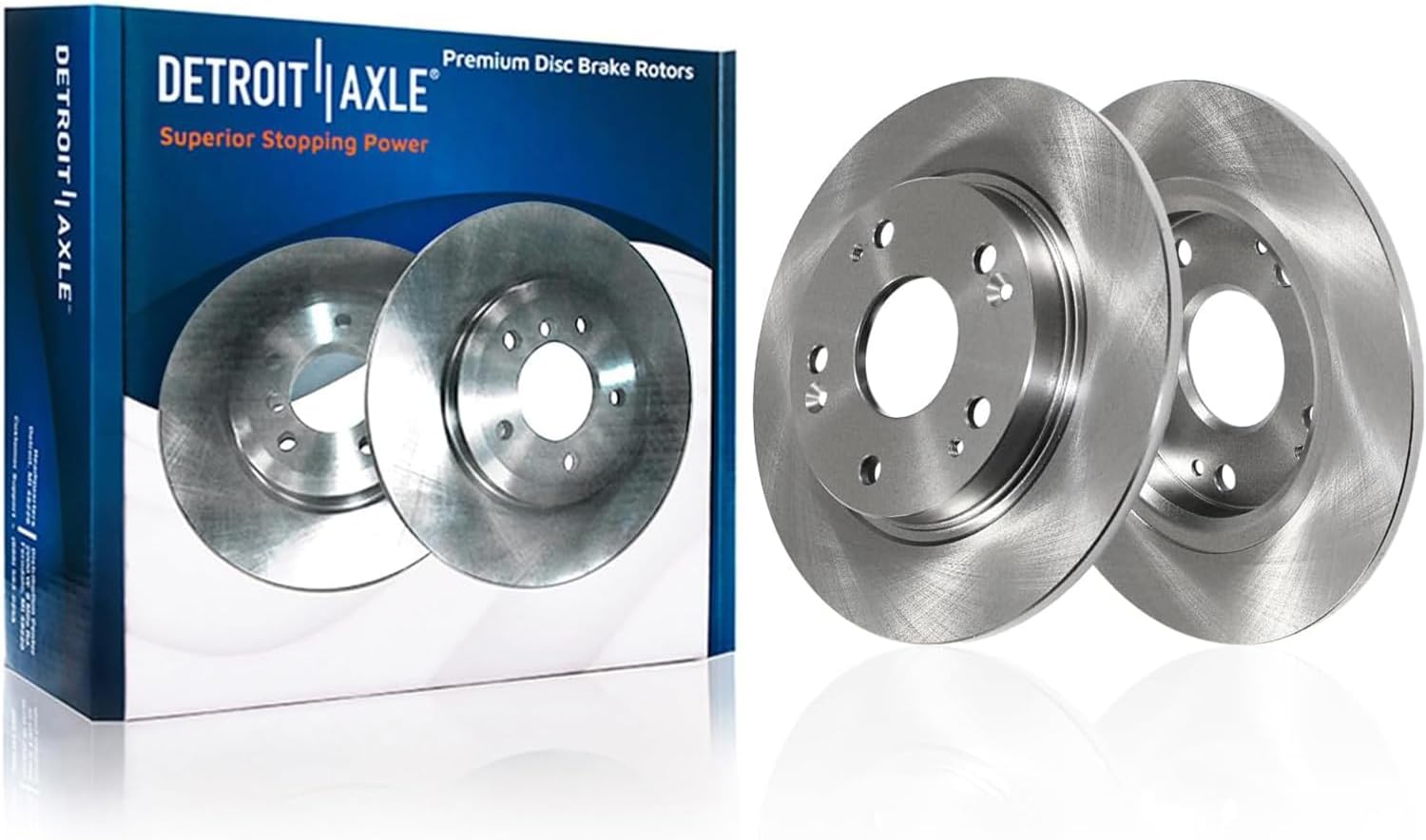 Detroit Axle - Front  Rear Disc Rotors Brake Pads Kit for 2011-2015 Honda CR-Z — image 5