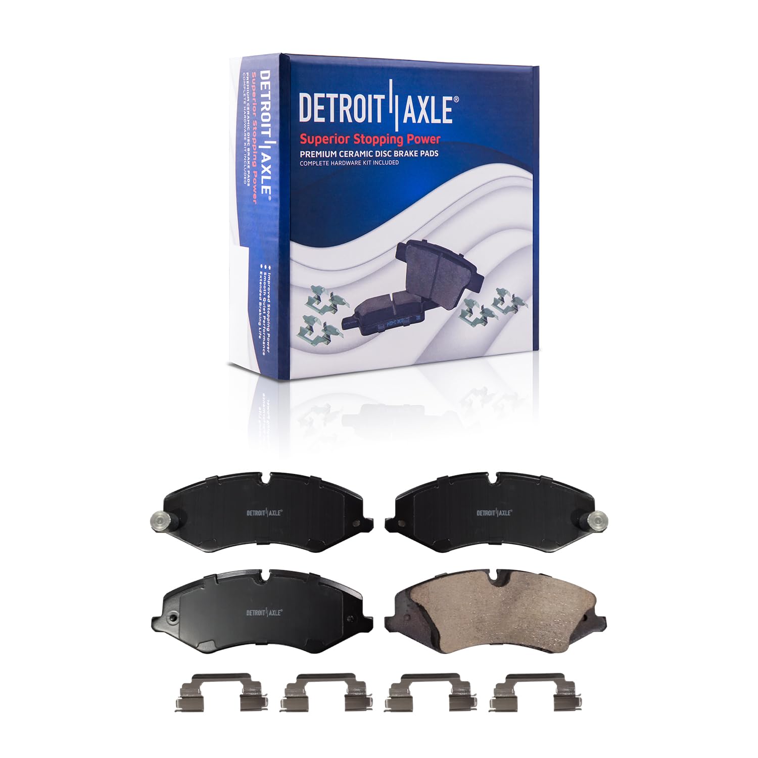 Detroit Axle - Front  Rear Drilled Rotors Brake Pads for Range Rover Discovery — image 5