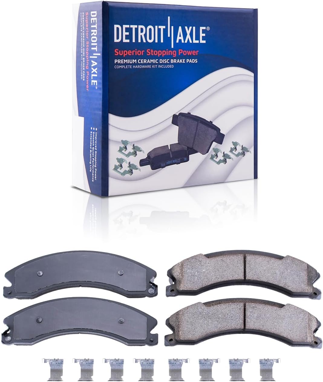 Detroit Axle - Front  Rear Disc Rotors Brake Pads for Silverado Sierra 3500 HD — image 6