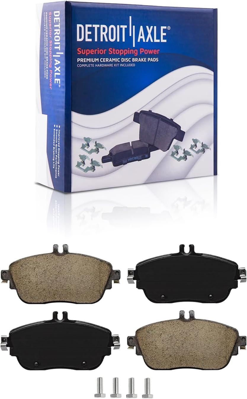 Detroit Axle - Front  Rear Drilled Rotors Brake Pads Kit for 2014 Benz CLA250 — image 6