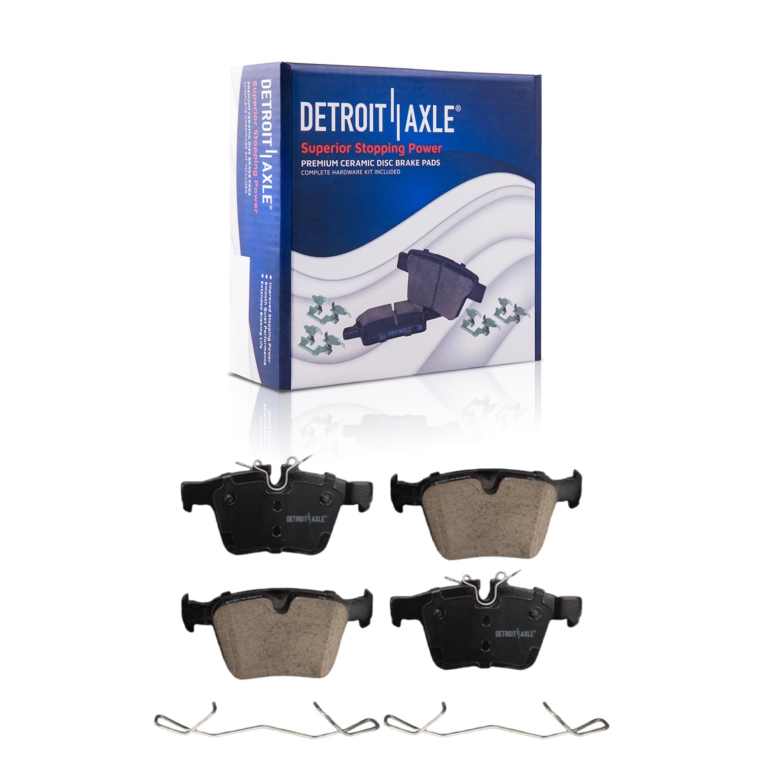 Detroit Axle - Front  Rear Drilled Rotors Brake Pads for Discovery Sport E-Pace — image 7
