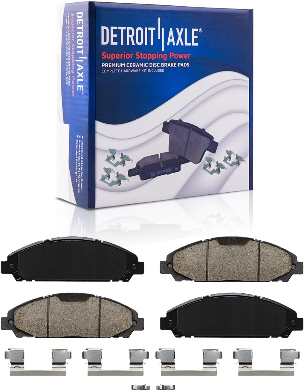 Detroit Axle - Front  Rear Drilled Rotors Brake Pads for 2015-2018 Ford Mustang — image 6