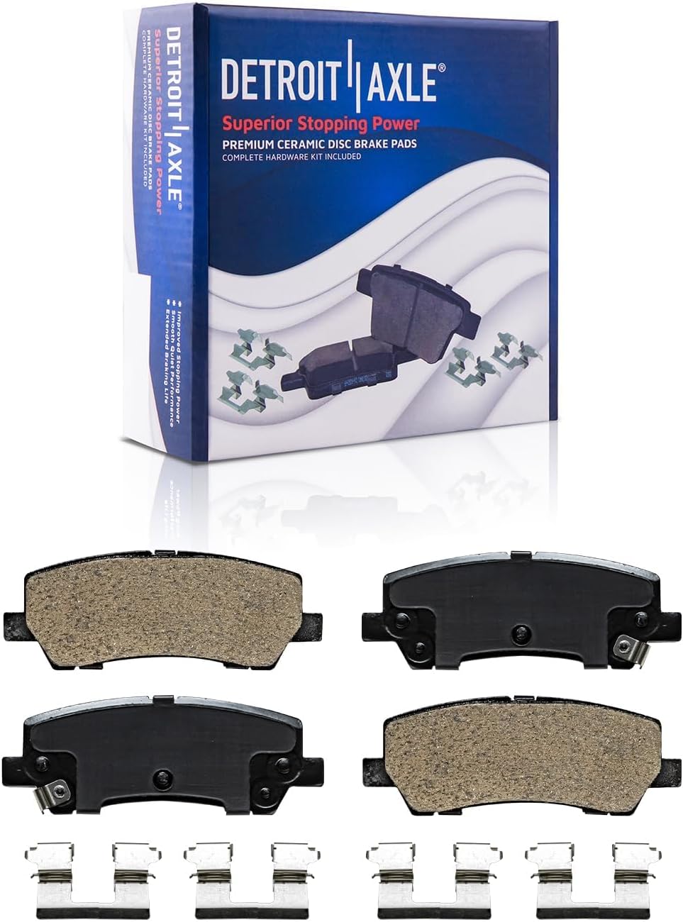 Detroit Axle - Front  Rear Drilled Rotors Brake Pads for 2015-2018 Ford Mustang — image 7