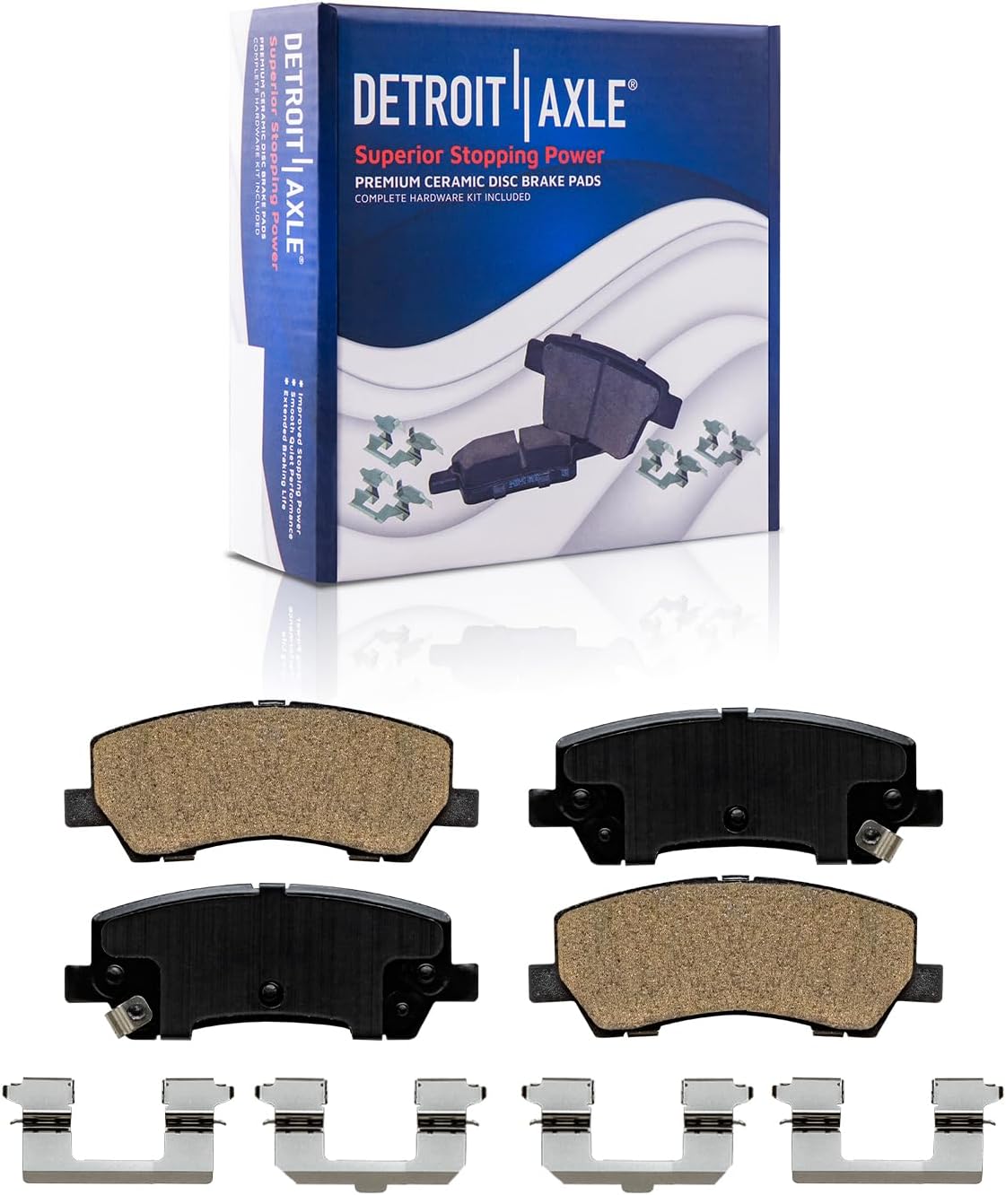 Detroit Axle - Front  Rear Drilled Rotors Ceramic Brake Pads for Ford Mustang — image 6