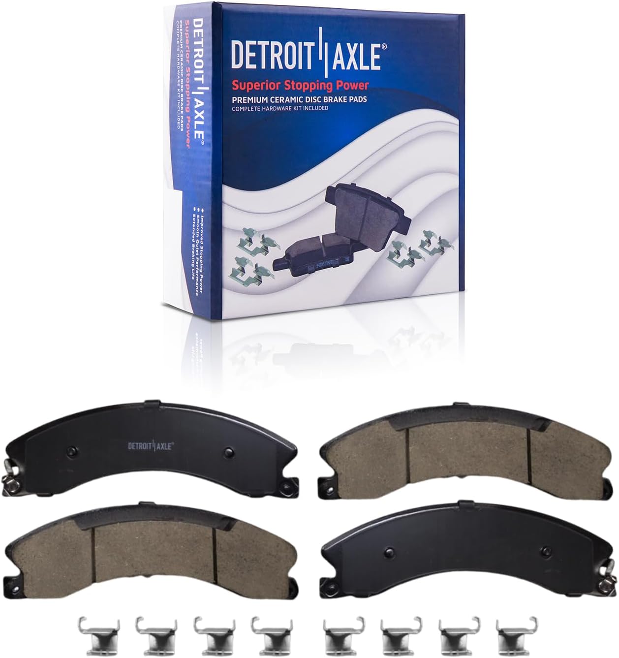 Detroit Axle - Front  Rear Rotors Ceramic Brake Pads for 2017-2018 Nissan Titan — image 6