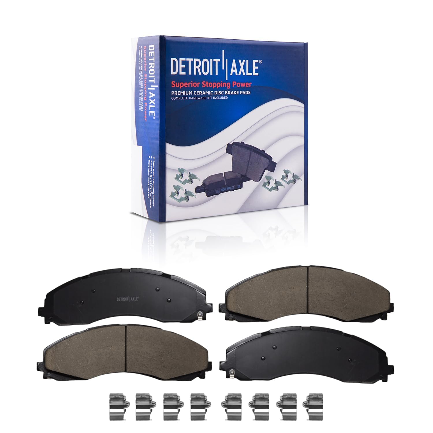 Detroit Axle - Front  Rear Drilled Rotors Brake Pads for 2017-21 F-450 F-550 SD — image 7