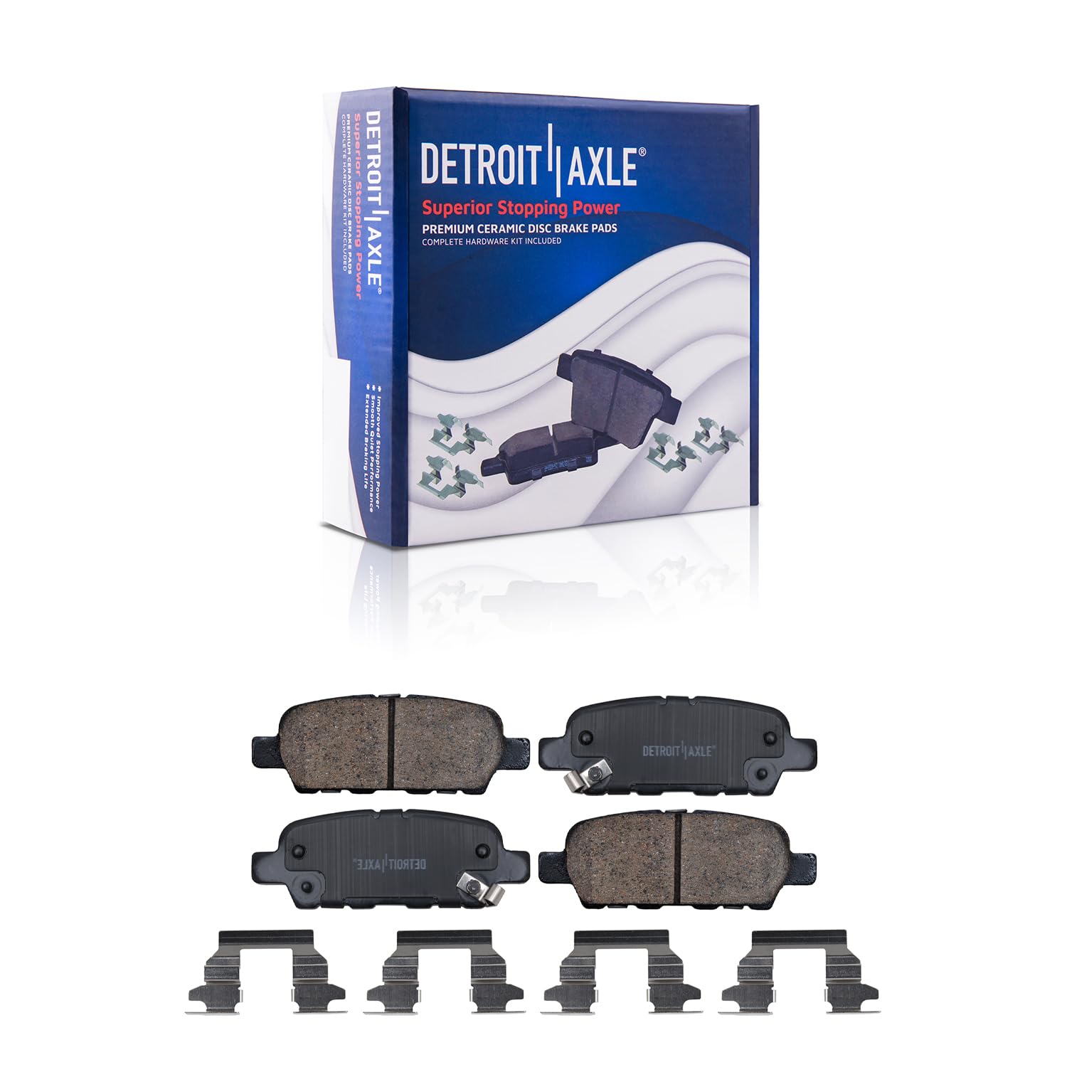 Detroit Axle - Front  Rear Disc Rotors Ceramic Brake Pads for Infiniti Q50 Q60 — image 6
