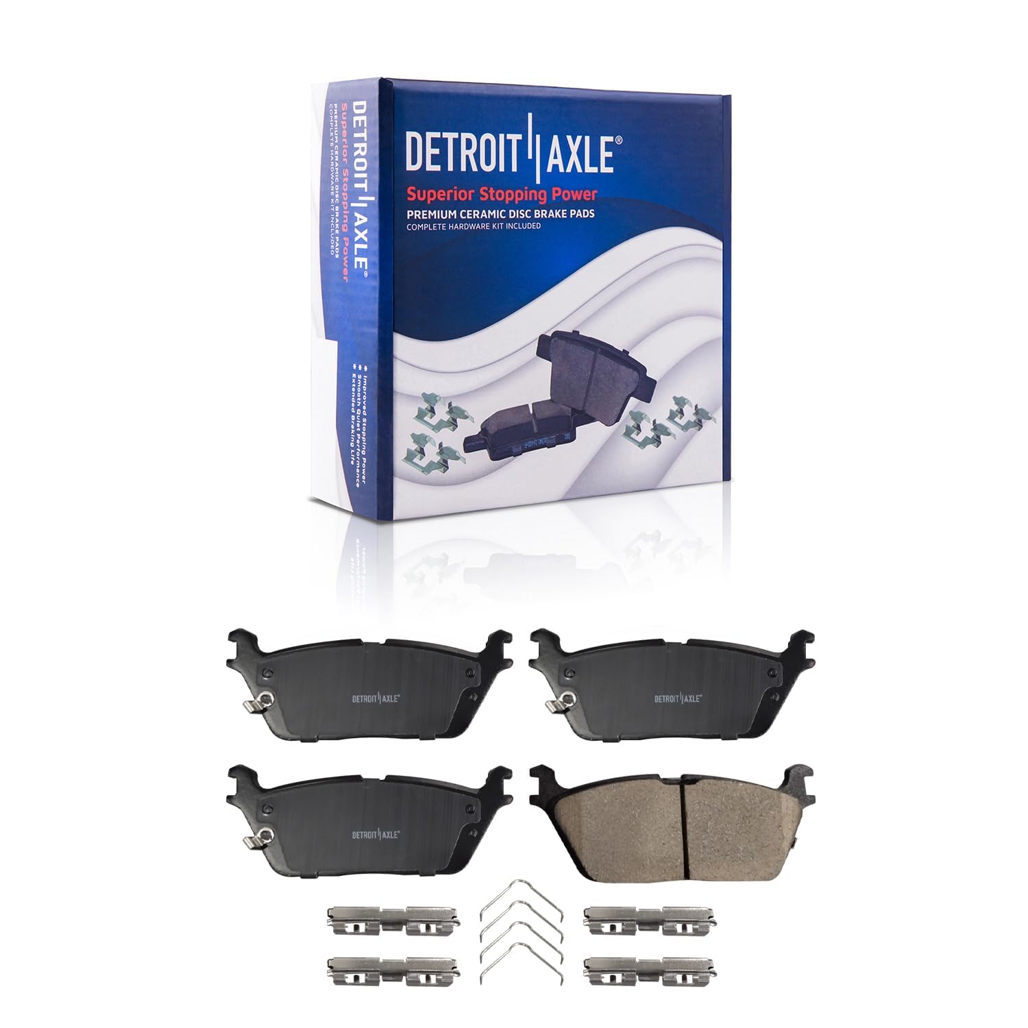 Detroit Axle - Front  Rear Rotors Ceramic Brake Pads for 2019-2023 Ram 1500 — image 7