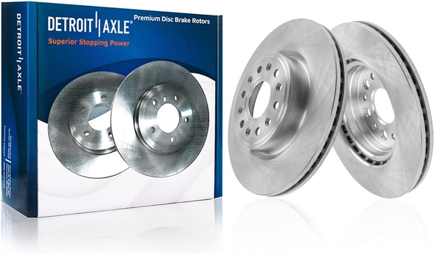 Detroit Axle - Front  Rear Rotors Ceramic Brake Pads for 2019-2023 Ram 1500 — image 4
