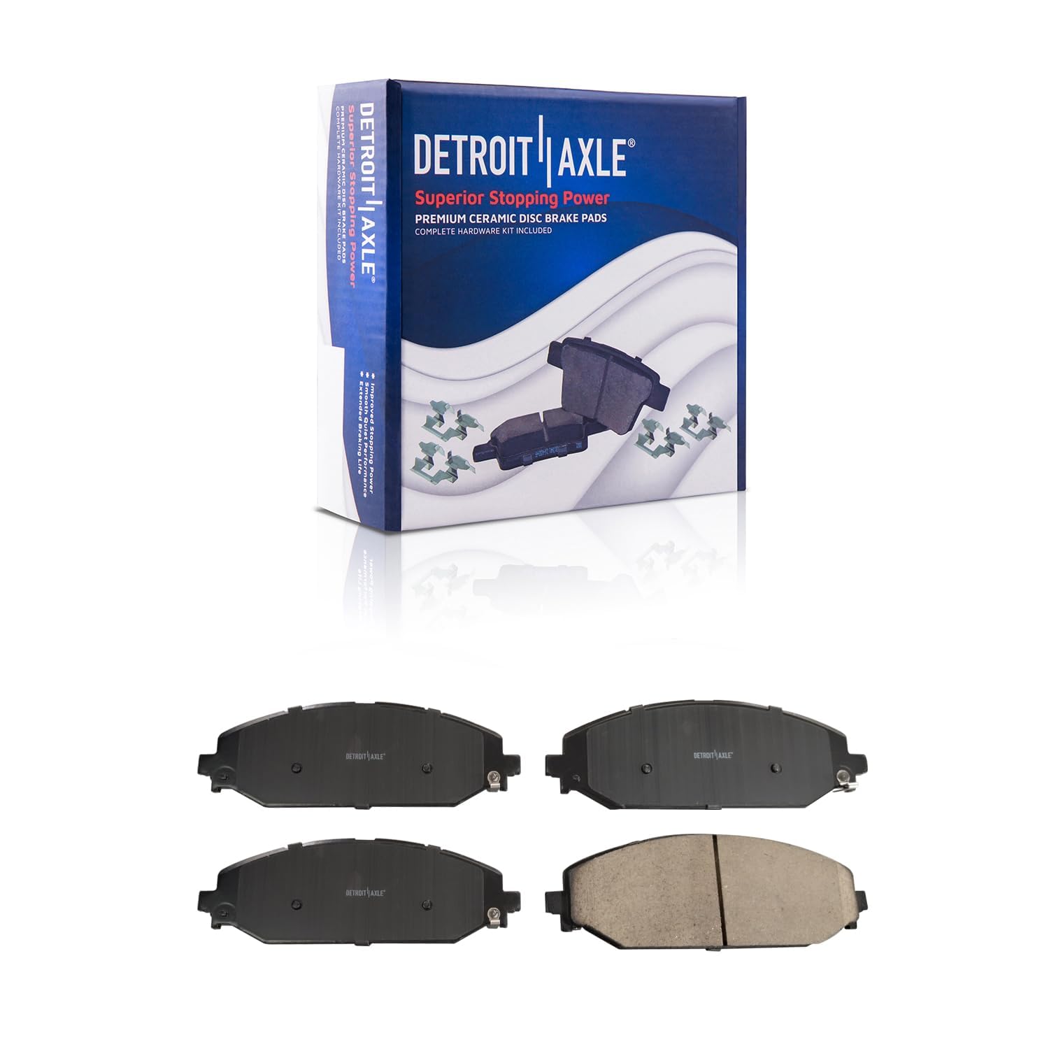 Detroit Axle - Front  Rear Drilled Rotors Brake Pads for 2019-2023 Ram 1500 — image 6