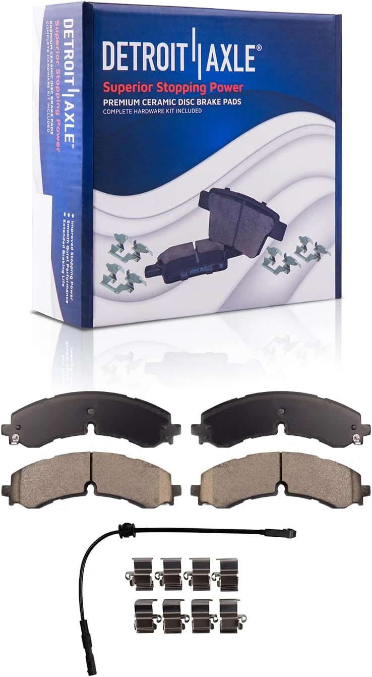 Detroit Axle - Front  Rear Drilled Rotors Brake Pads for Silverado 2500 3500 HD — image 7