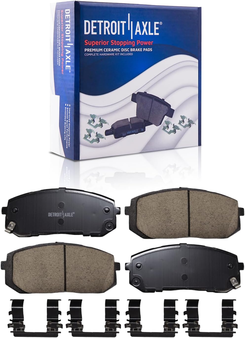 Detroit Axle - Front Rear Disc Rotors and Ceramic Brake Pads Kit for Sonata K5 — image 6