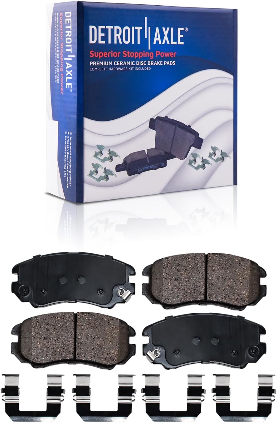Detroit Axle - Front Rear Disc Rotors and Ceramic Brake Pads for 2003-07 Tiburon — image 6
