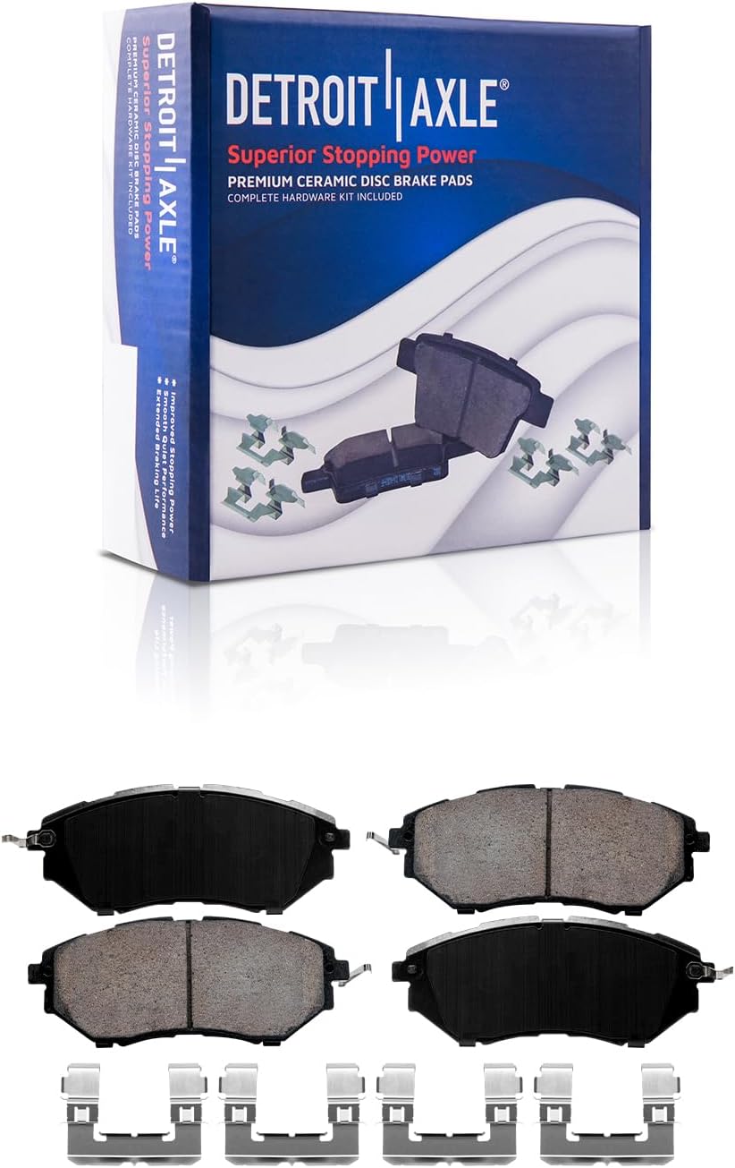 Detroit Axle - Front Rear Disc Rotors and Ceramic Brake Pads Kit for Subaru WRX — image 6
