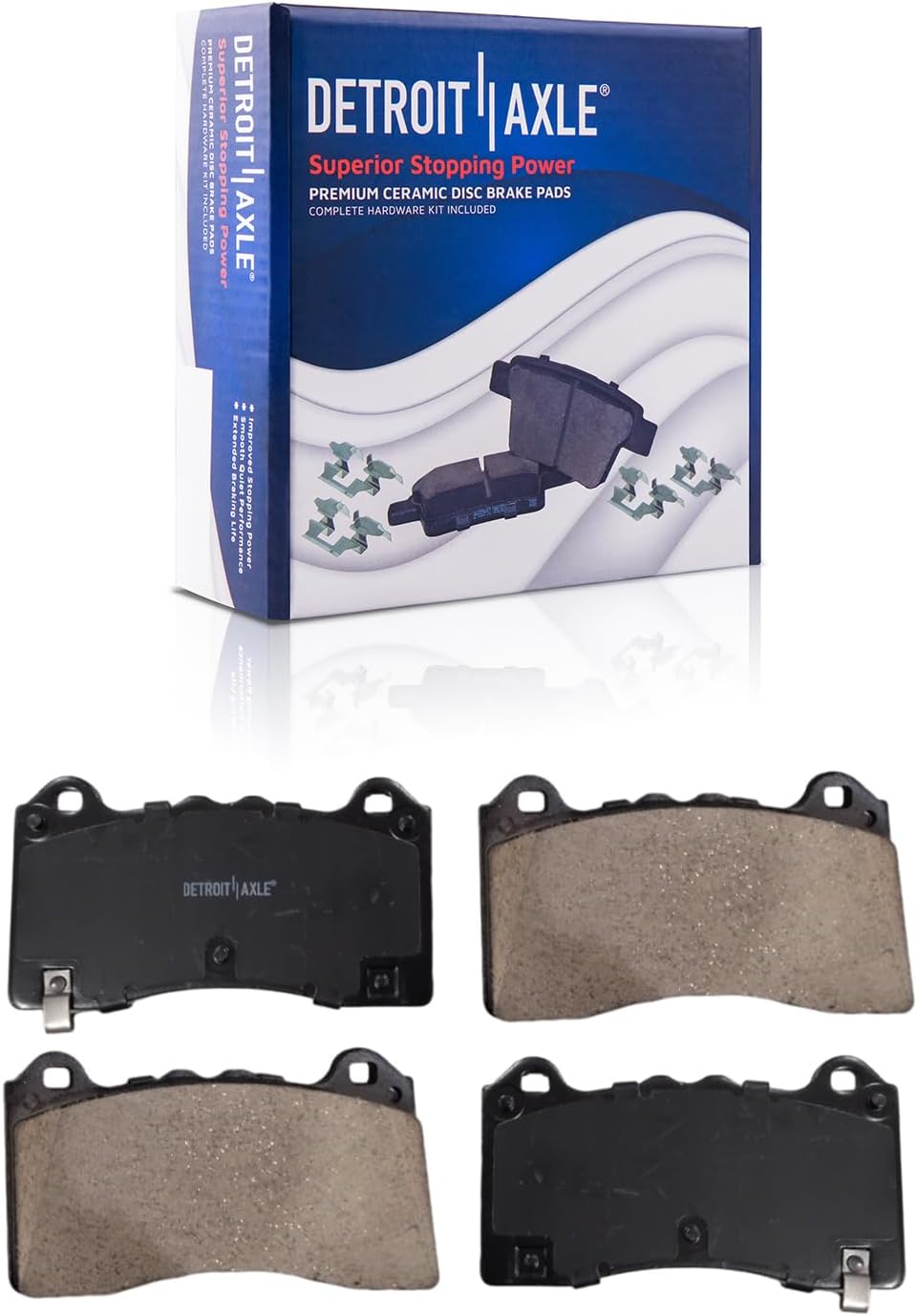 Detroit Axle - Front Rear Disc Rotors and Ceramic Brake Pads Kit for Ford Focus — image 6