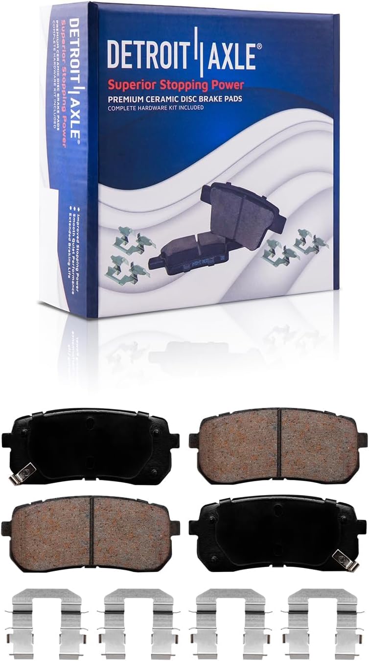 Detroit Axle - Front Rear Drilled Rotors and Ceramic Brake Pads for Kia Sedona — image 7