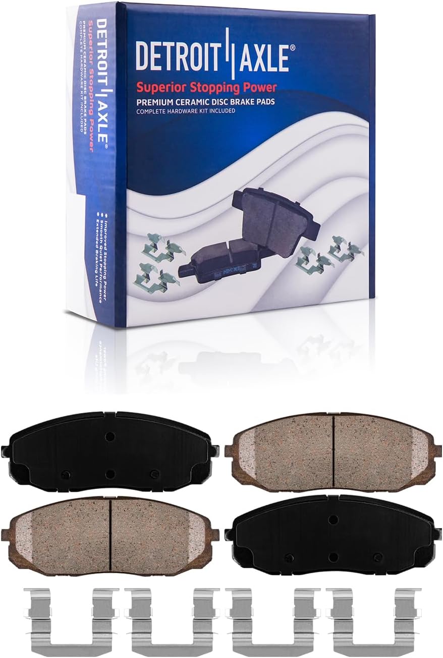 Detroit Axle - Front Rear Drilled Rotors and Ceramic Brake Pads for Kia Sedona — image 6