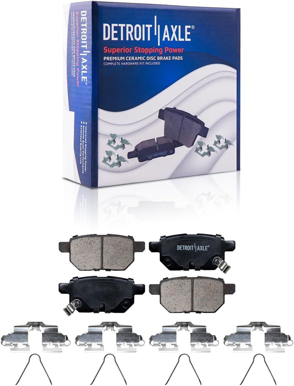 Detroit Axle - Front Rear Drilled Rotors and Ceramic Brake Pads for Toyota Prius — image 7