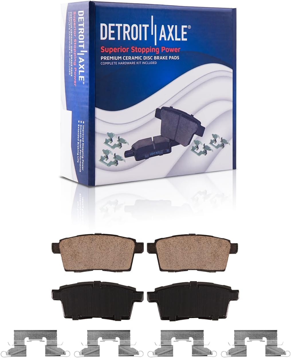 Detroit Axle - FWD Front Rear Drilled Rotors and Ceramic Brake Pads for Edge MKX — image 7