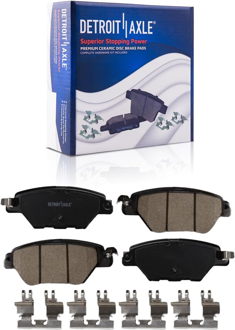 Detroit Axle - Front Rear Drilled Rotors and Ceramic Brake Pads for Mazda CX-9 — image 7