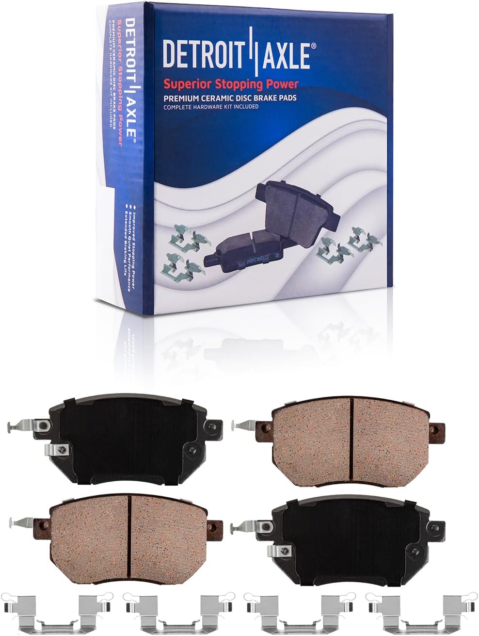 Detroit Axle - Front Rear Drilled Rotors Ceramic Brake Pads for Nissan Murano — image 6