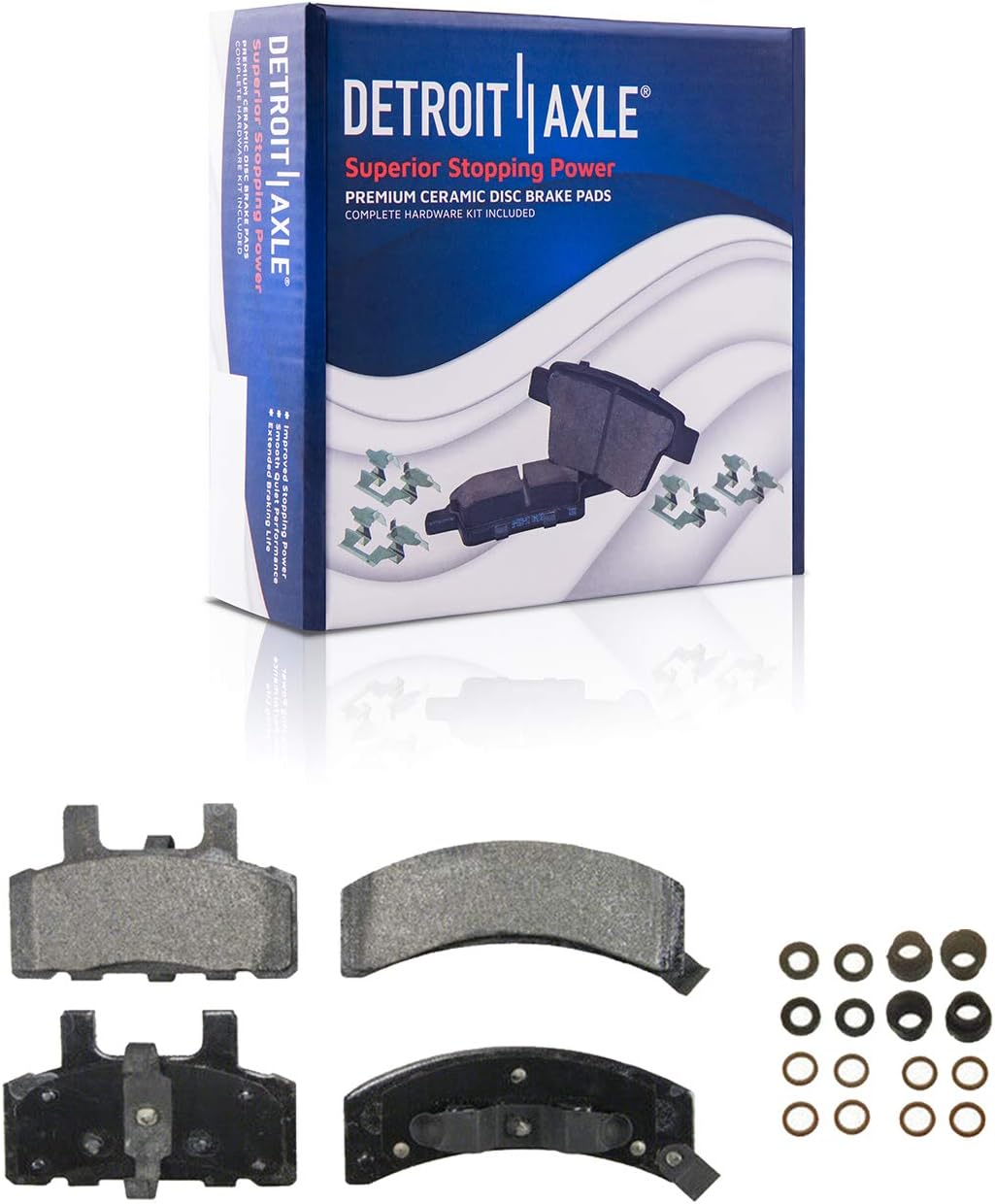 Detroit Axle - Front Disc Rotors Brake Pads Kit for Chevy C1500 Suburban Tahoe — image 6