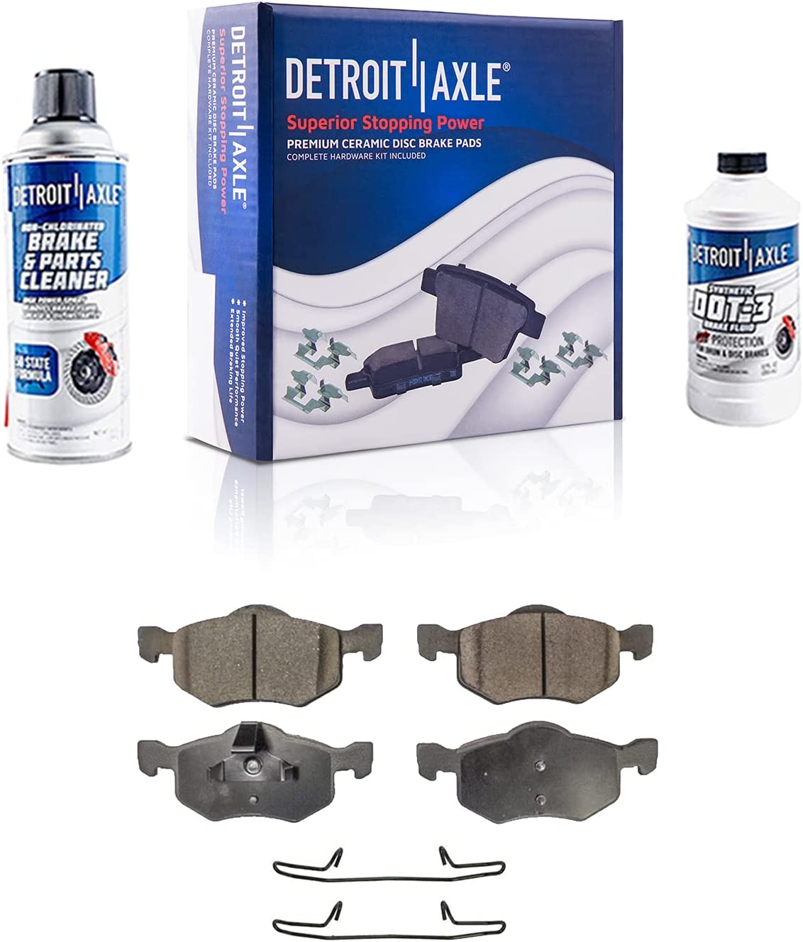 Detroit Axle - Front Drilled Rotors Brake Pads Wheel Hubs Kit for Escape Tribute — image 6