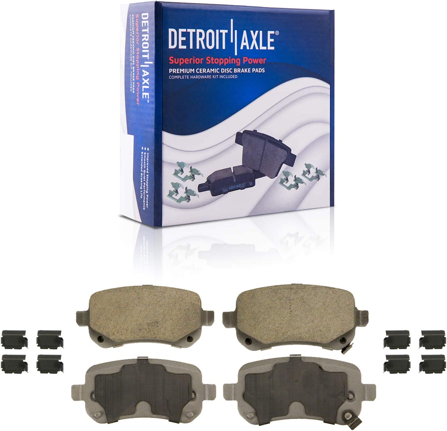 Detroit Axle - Rear Hub  Bearings Drilled Rotors Brake Pads for Town  Country — image 6