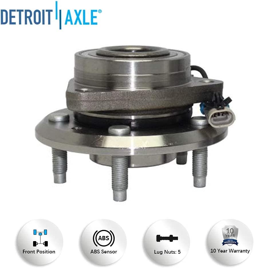 Detroit Axle - Front Rotors Brake Pads Wheel Hub Bearings for Equinox Vue XL-7 — image 8