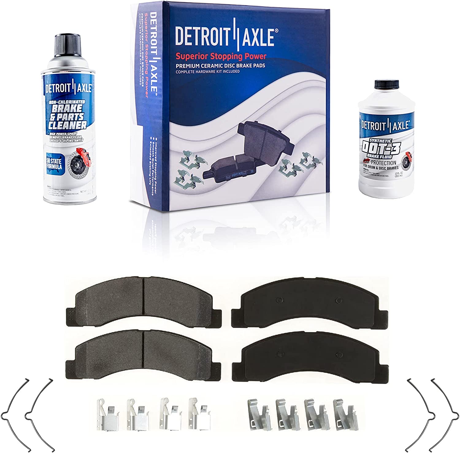 Detroit Axle - 4WD Front Drilled Rotors Brake Pads for Excursion F-250 F-350 SD — image 5