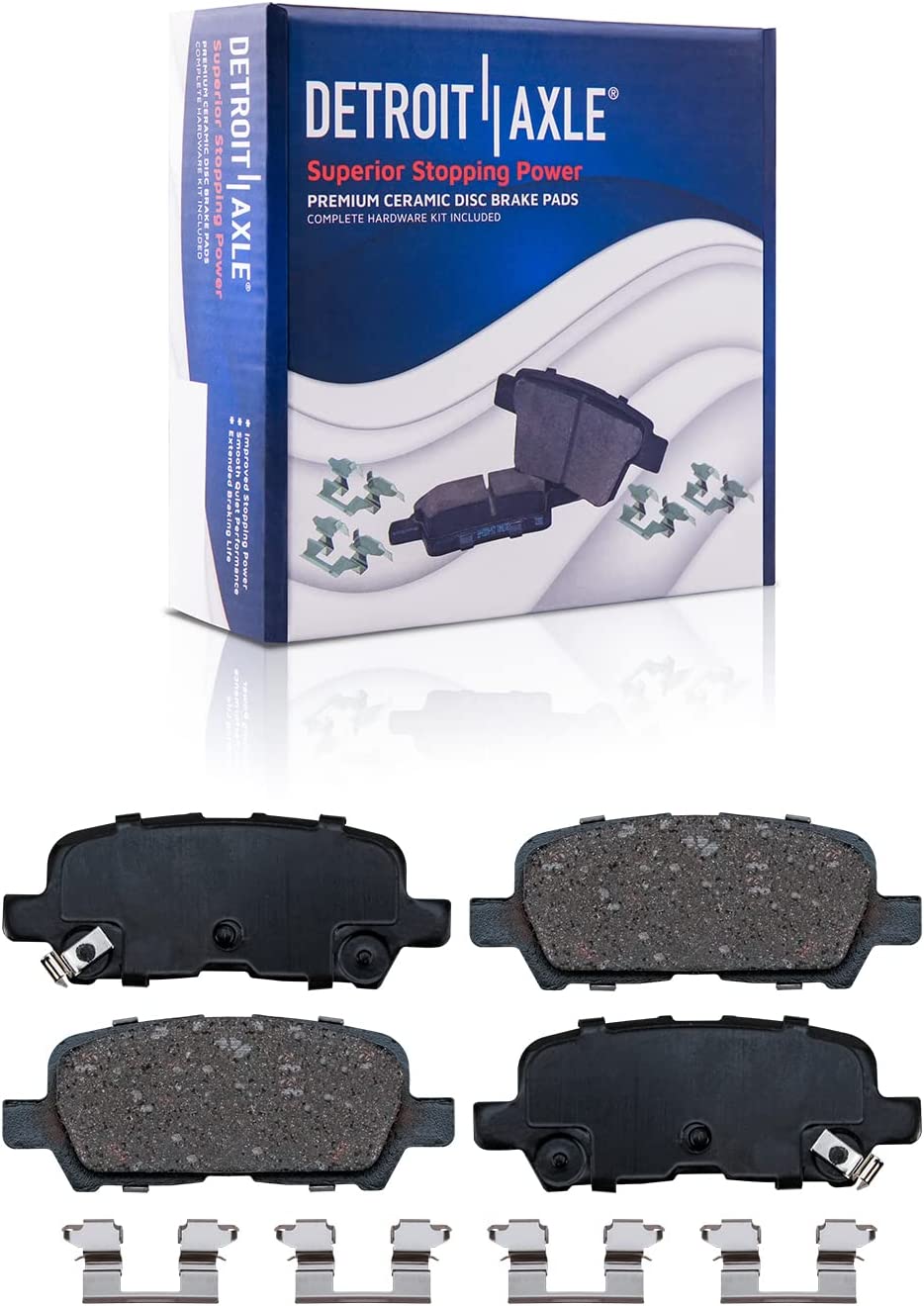 Detroit Axle - Rear Disc Rotors Ceramic Brake Pads for Chevy Impala Grand Prix — image 5