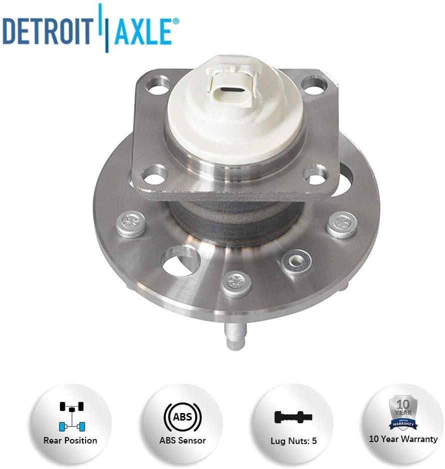 Detroit Axle - FWD Rear Drums Brake Shoes Wheel Hubs for 2001-2005 Pontiac Aztek — image 8