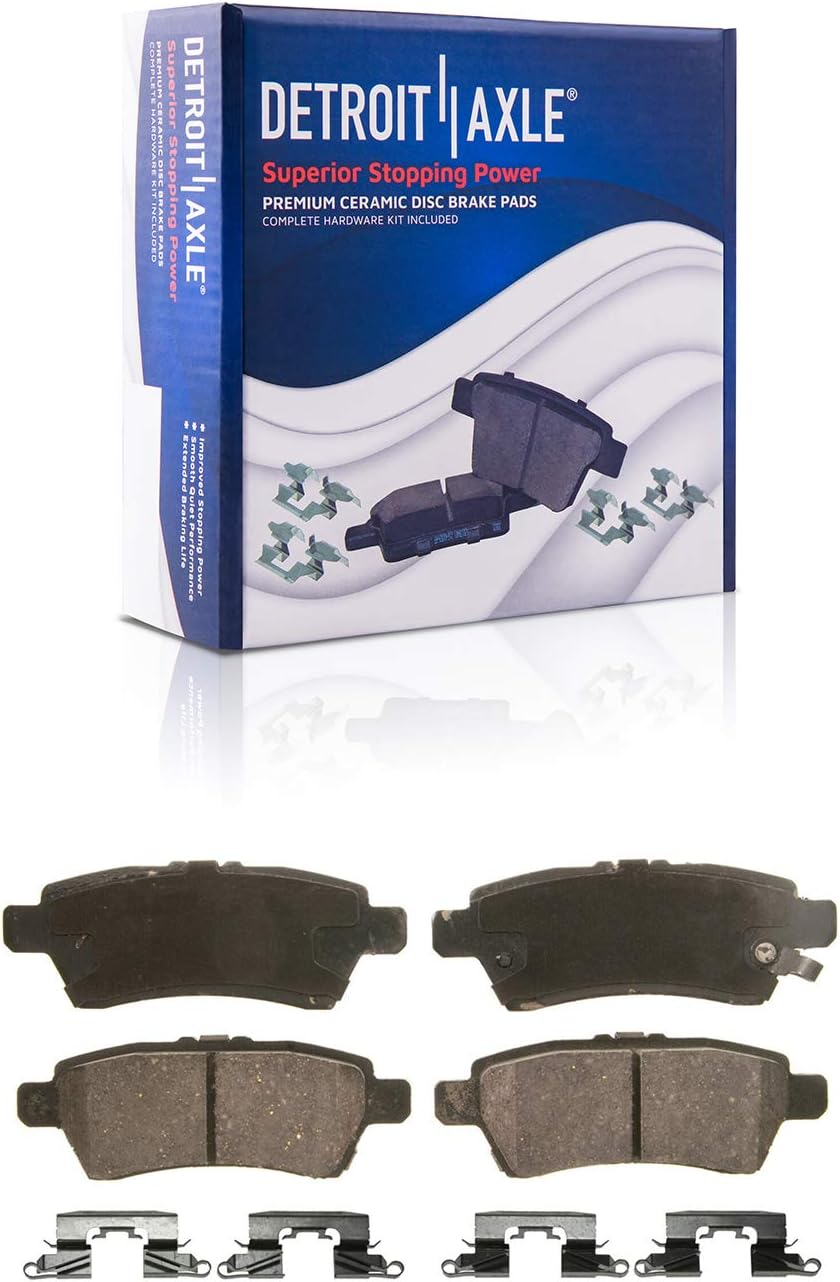 Detroit Axle - Rear Drilled Rotors Brake Pads for 2005-2012 Nissan Pathfinder — image 6