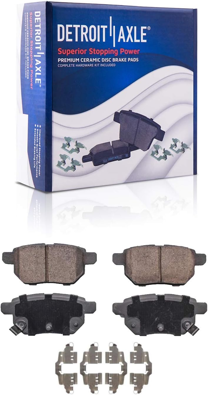 Detroit Axle - Rear Rotors Brake Pads Wheel Hubs for Toyota Corolla Matrix Vibe — image 6