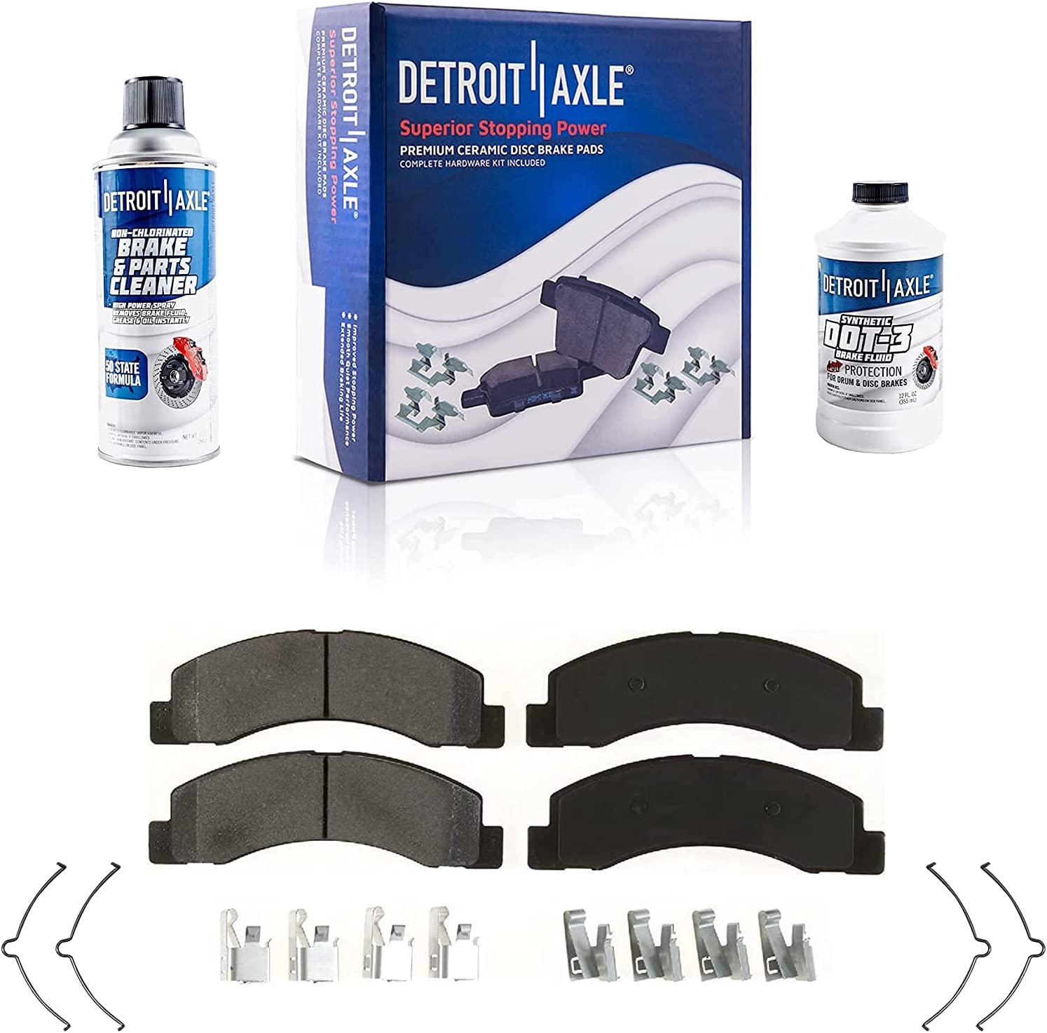 Detroit Axle - 4WD Front Drilled Rotors Brake Pads for Excursion F-250 F-350 SD — image 5