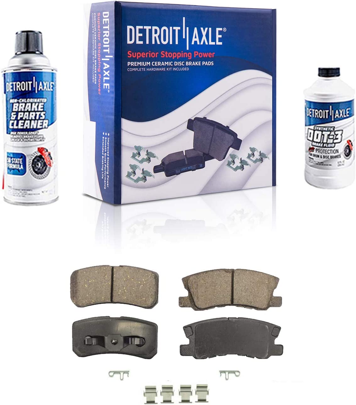 Detroit Axle - Rear Rotors Brake Pads Wheel Hubs for 200 Sebring Avenger Patriot — image 5