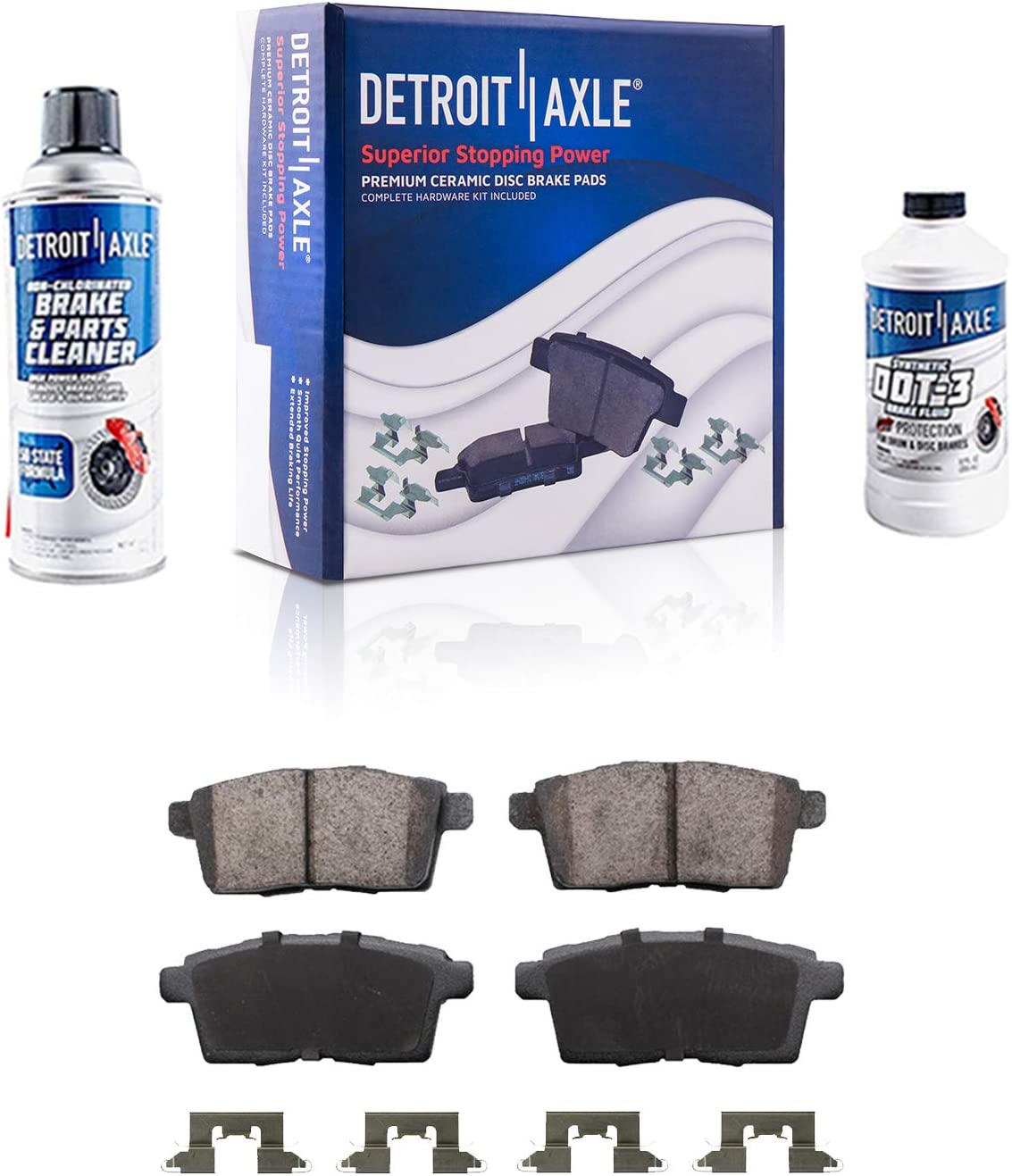 Detroit Axle - AWD Rear Drilled Rotors Brake Pads Wheel Hubs for 07-10 Edge MKX — image 5