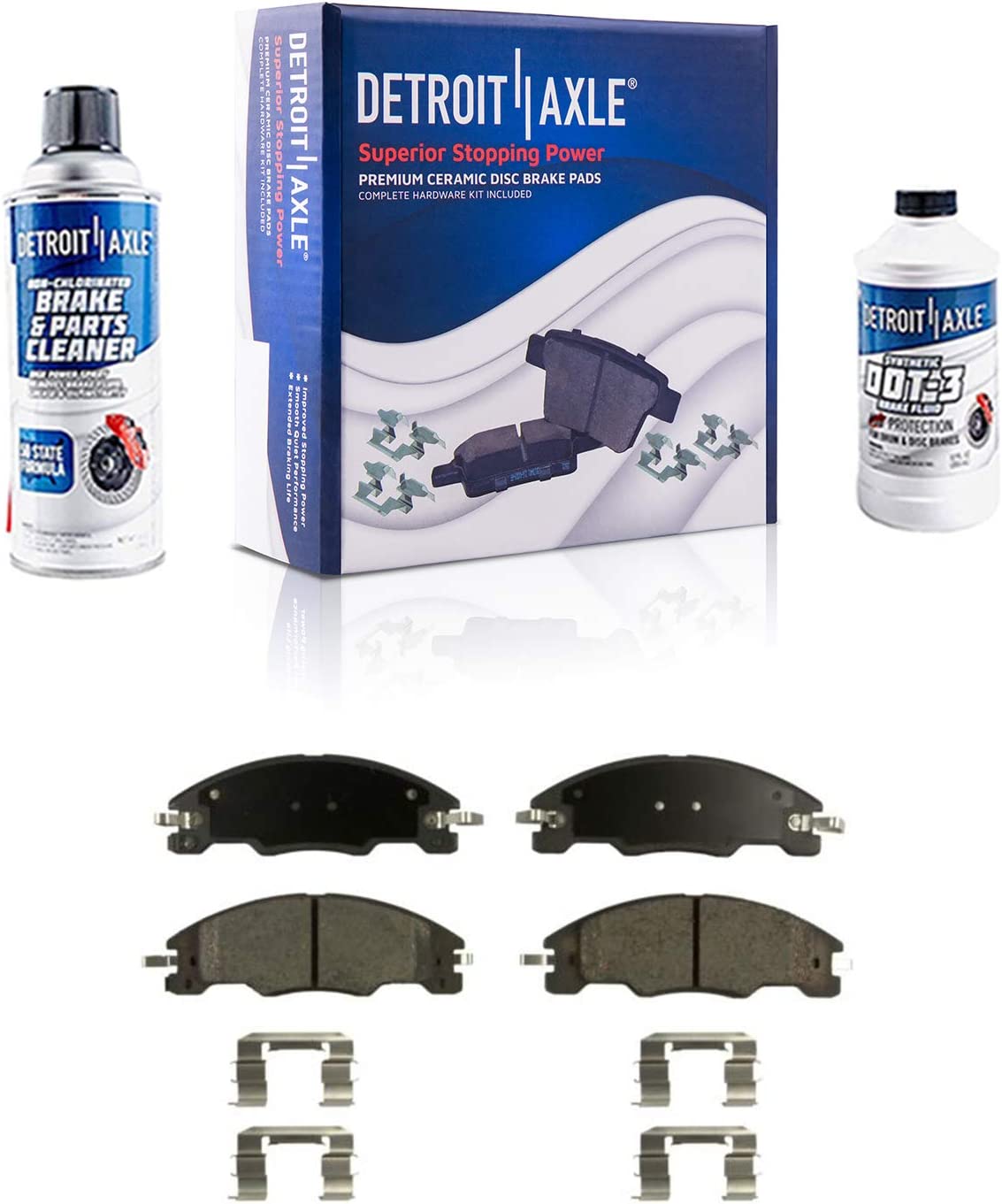 Detroit Axle - Front Rotors Brake Pads Wheel Hub Bearings for 2008-11 Ford Focus — image 5