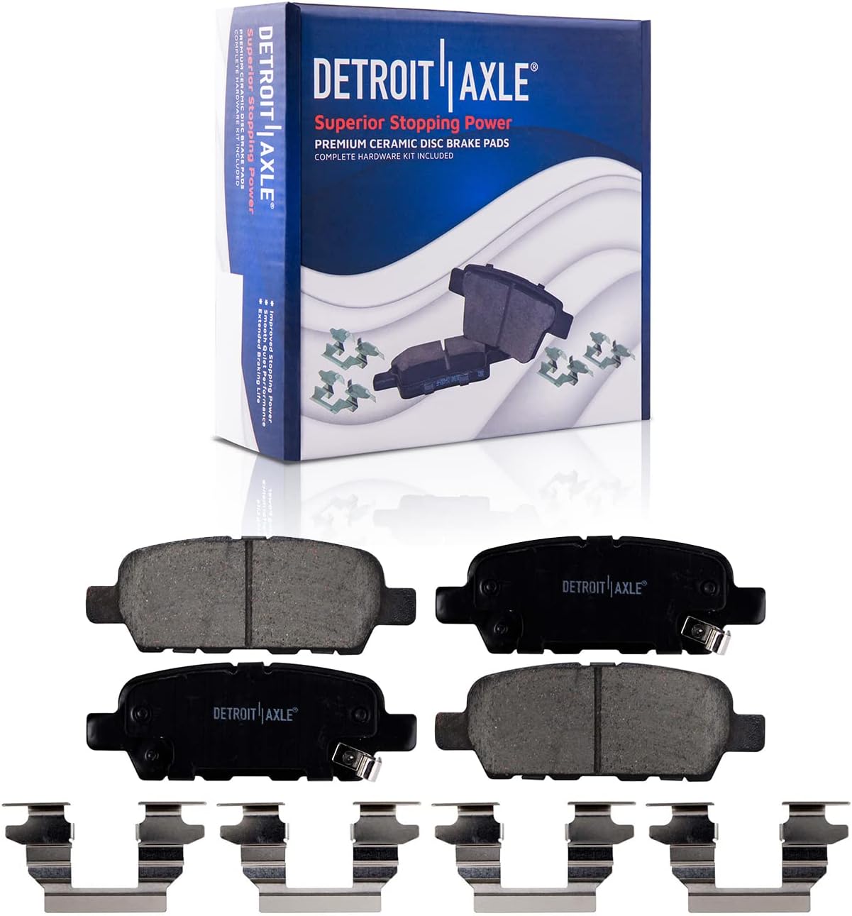 Detroit Axle - Rear Disc Rotors Brake Pads Wheel Hubs for 2002-06 Nissan Altima — image 5