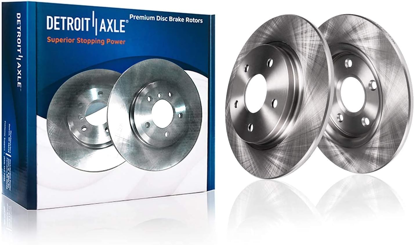 Detroit Axle - Rear Disc Rotors Brake Pads Wheel Hubs for 2002-06 Nissan Altima — image 4