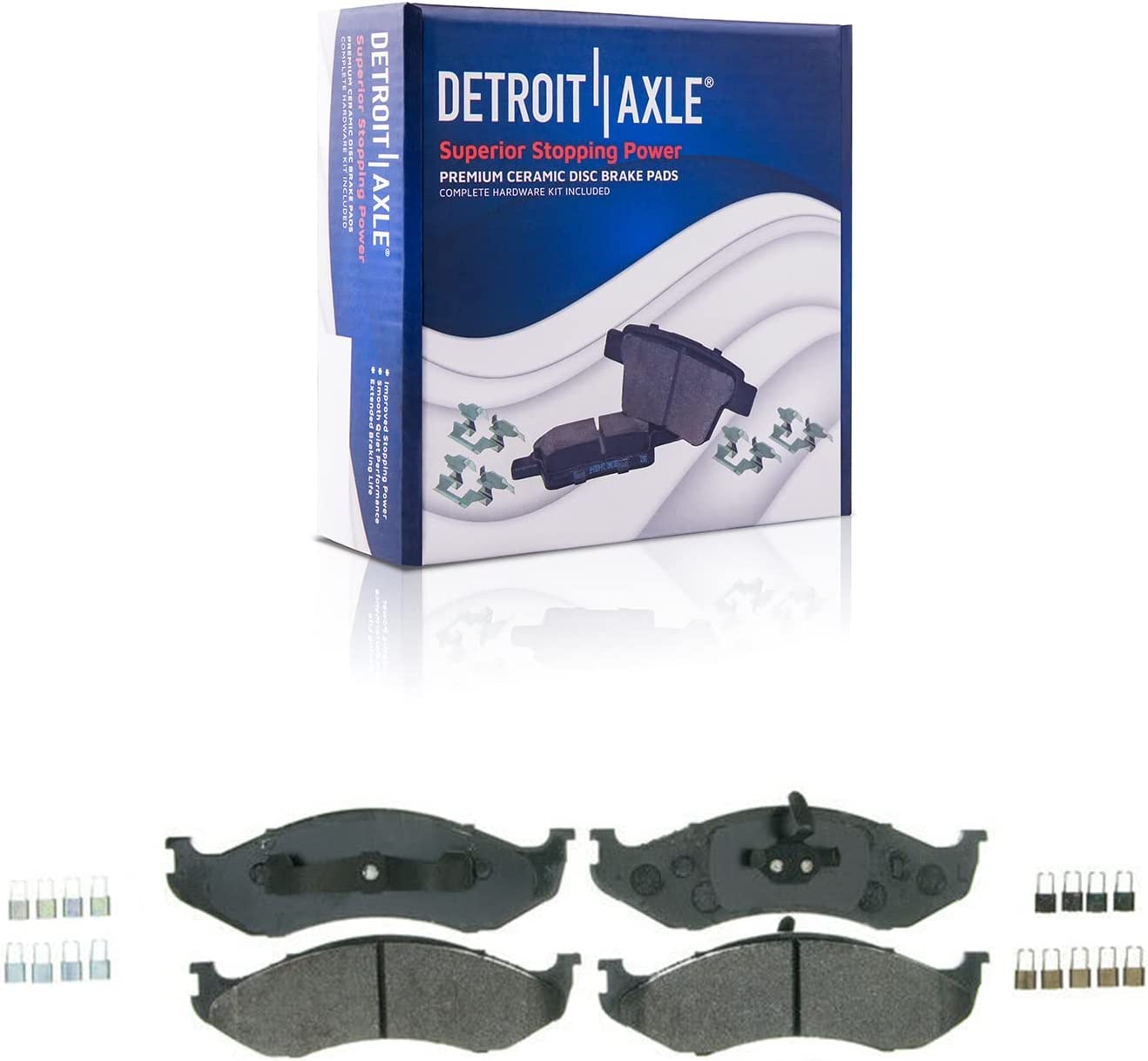 Detroit Axle - Front Rotors Brake Pads Wheel Hubs for Cherokee XJ Wrangler TJ — image 5